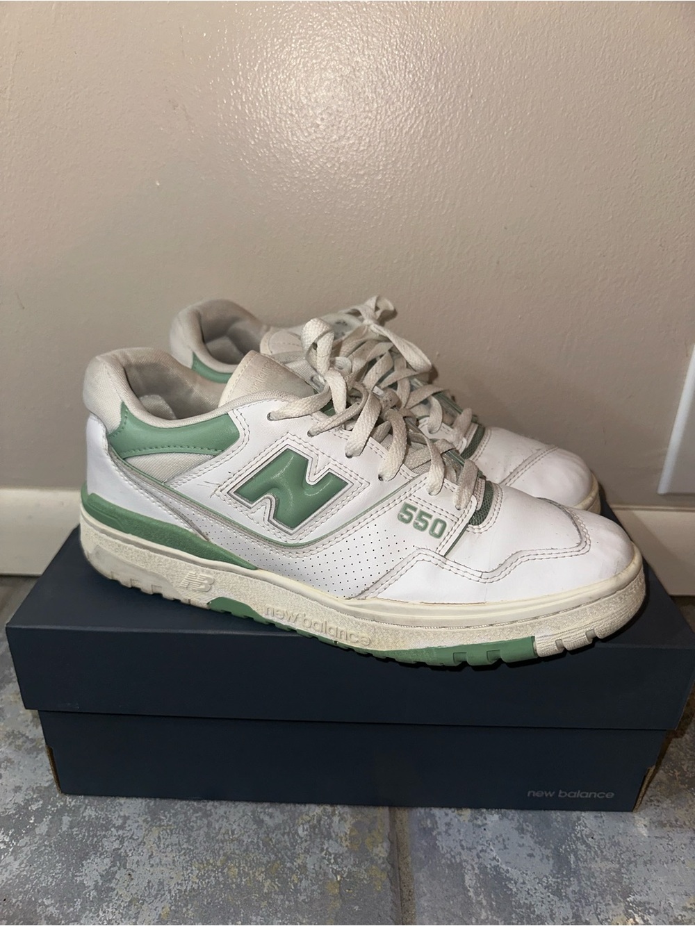 New Balance 550 Mint Green Sneakers Size 9.5